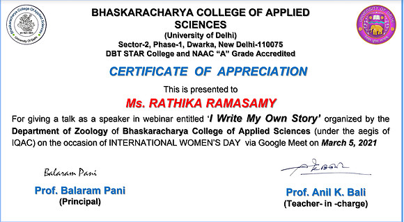 Bhaskaracharya College of Applied Sciences, University of Delhi, Dwarka, Delhi, India.