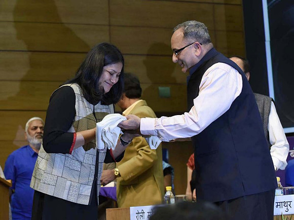 Felicitated by Shri Vimal Julka Ji, Secretary, Ministry of Information & Broadcasting